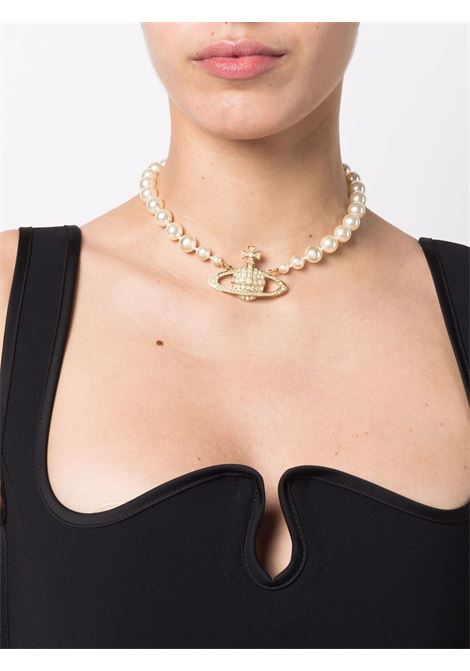 Choker Bas Relief con perle in oro Vivienne westwood - donna VIVIENNE WESTWOOD | 6301010602R202